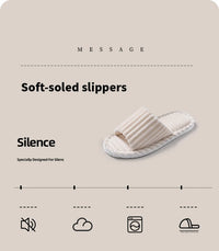 Men's open Toed Slippers Autumn and Winter Indoor Anti slip Breathable Bedroom Silent Couple's home Shoes for Srping and Autunm