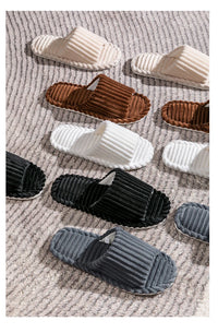 Men's open Toed Slippers Autumn and Winter Indoor Anti slip Breathable Bedroom Silent Couple's home Shoes for Srping and Autunm