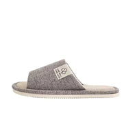 Men's Linen Slippers Breathable Open-Toe Non-Slip House Shoes, Lightweight & Quiet Slides for All Seasons, Guest Indoor Slippers