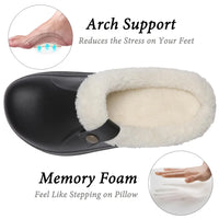 Asgard Winter Fur Furry Slippers For Men Outdoor Fashion Waterproof Plush Cotton Slippers Indoor Warm Cozy Non-slip Home Shoes