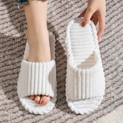 Men's open Toed Slippers Autumn and Winter Indoor Anti slip Breathable Bedroom Silent Couple's home Shoes for Srping and Autunm