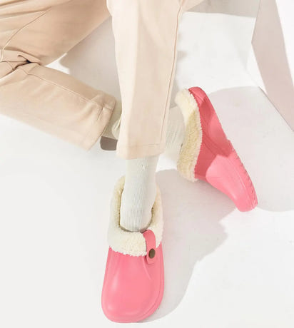 Asgard Winter Fur Furry Slippers For Men Outdoor Fashion Waterproof Plush Cotton Slippers Indoor Warm Cozy Non-slip Home Shoes