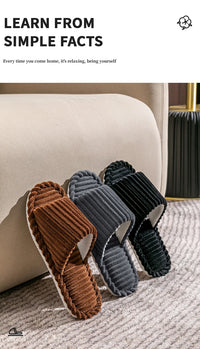 Men's open Toed Slippers Autumn and Winter Indoor Anti slip Breathable Bedroom Silent Couple's home Shoes for Srping and Autunm